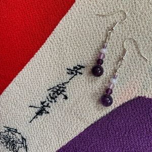 HANDMADE Amethyst Stone Earrings